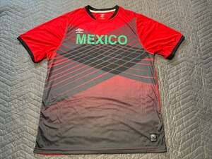 Umbro Mexico Soccer Jersey Red and Black Graphic Training Shirt Mens XL